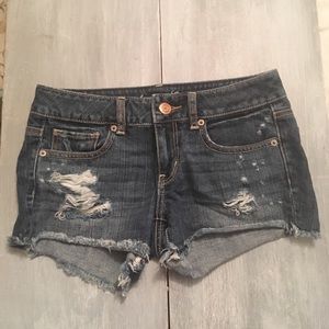 Distressed American Eagle Jean Shorts